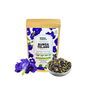 bunga telang kering bersih